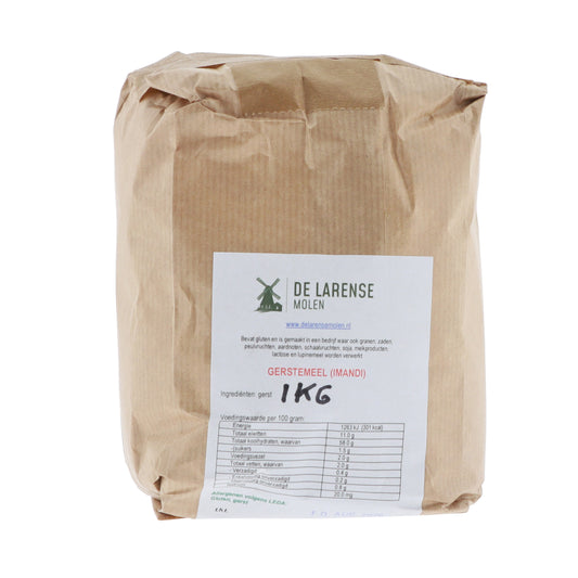 De Larense Molen Gestemeel Imandi 1kg, vooraanzicht verpakking